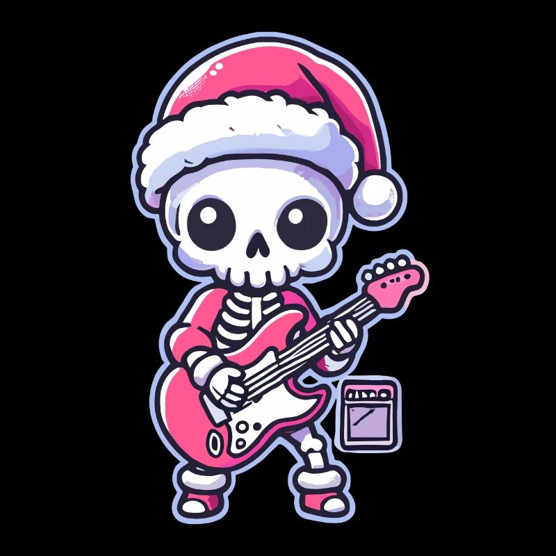 Motif squelette à bascule de Noël