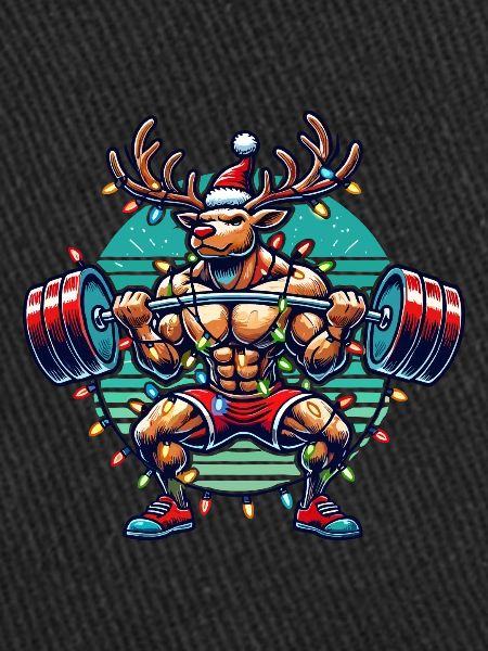 Noël Bodybuilder Renne Muscle Power