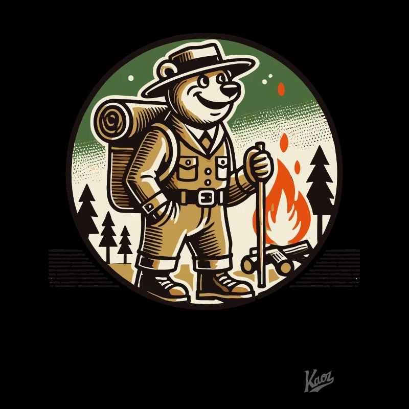 Wanderer- und Camping-Bär