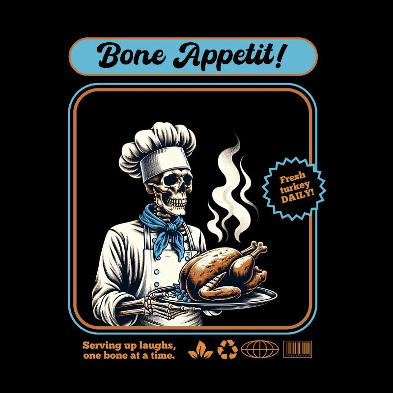 Cuisinier de dinde squelette
