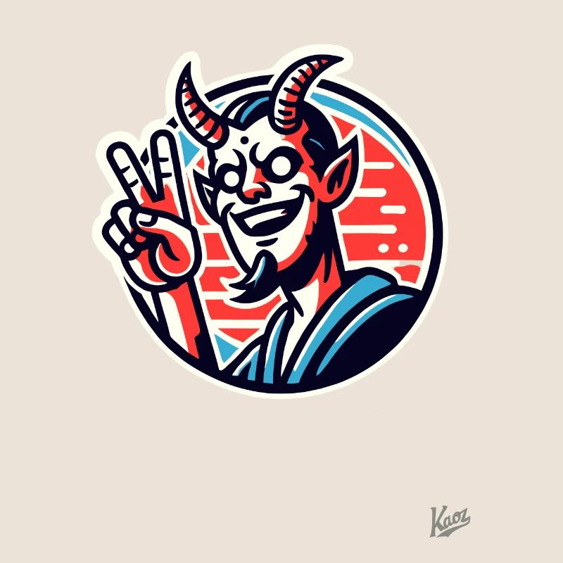 Peace sign from the swag devil
