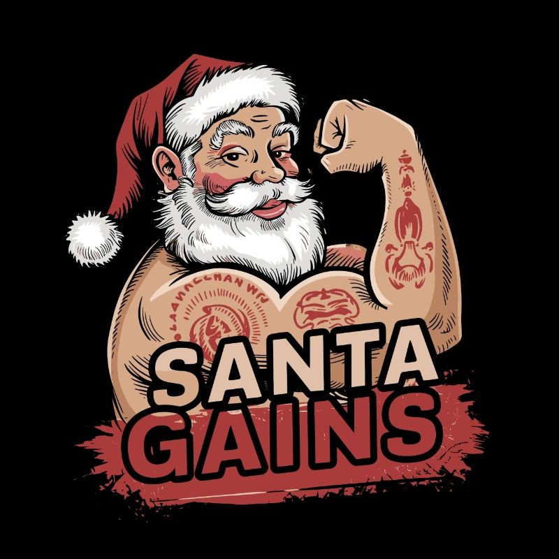 Lustiger Weihnachtsmann Weihnachts-Workout