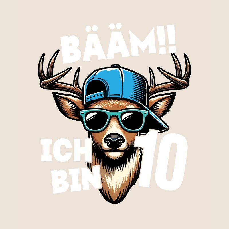 BÄÄM Ich Bin 10 Geburtstag Hirsch Geburtstagsdeko