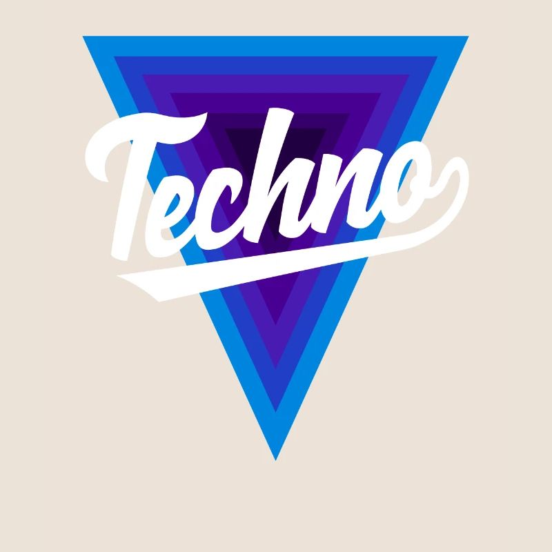 Techno Lover Triangle Design