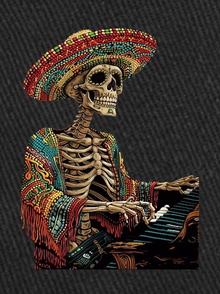 Piano Squelette Mexicain