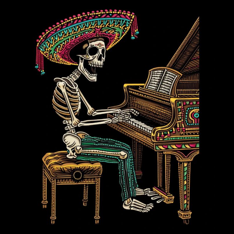 Piano Mexican Skeleton