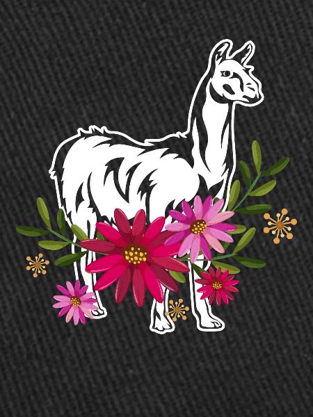 Llama With Flowers