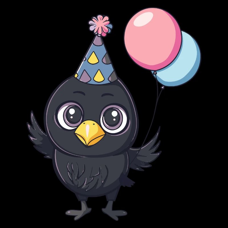 Corbeau Corbeau Anniversaire Bande dessinée Mignon