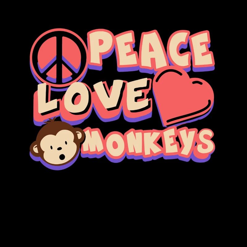 Peace Love Monkeys Tee