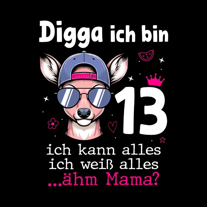 Digga Ich Bin 13 Kindergeburtstag Mädchen