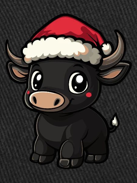 Taureau Noël mignon