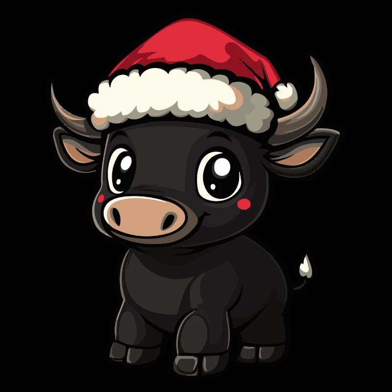 Stier Weihnachten Niedlich