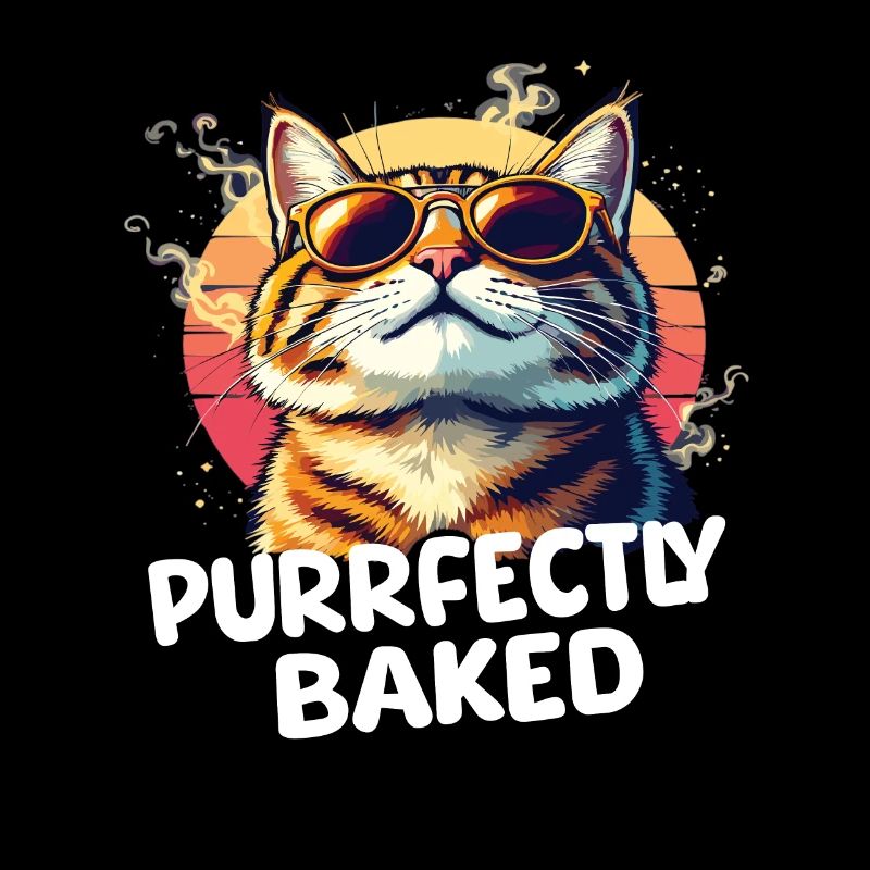 Chat parfaitement cuit Drôle de chat Dicton de chat