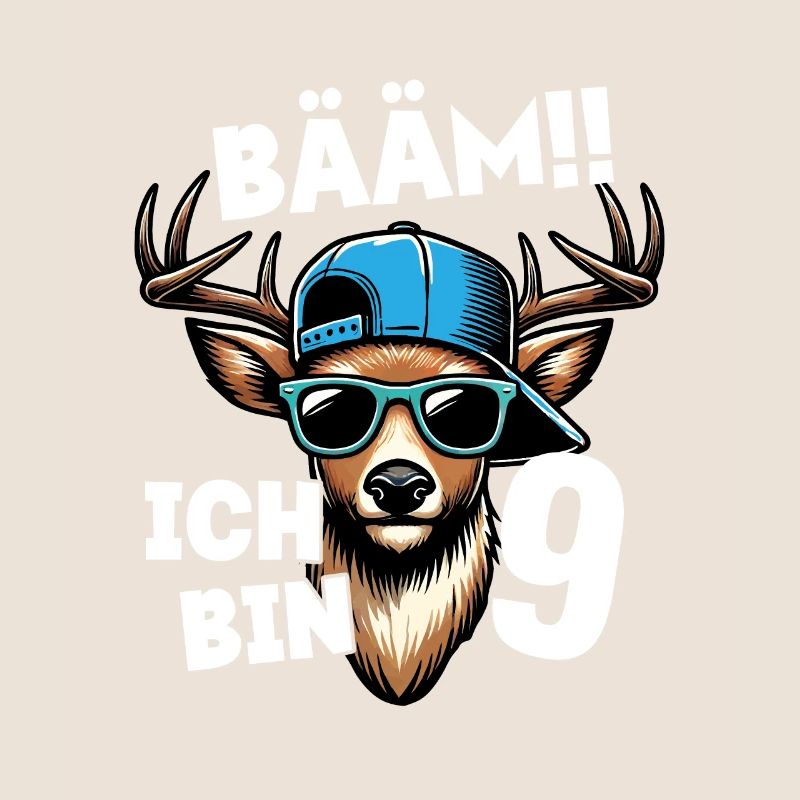 BÄÄM Ich Bin 9 Geburtstag Hirsch Geburtstagsdeko