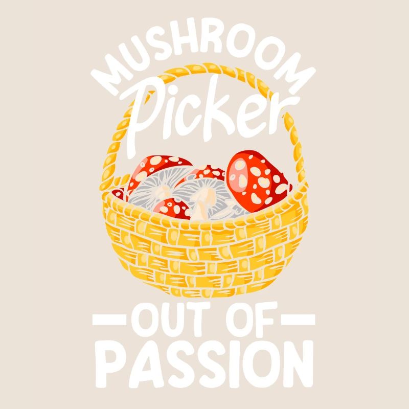 Cueilleur de champignons dans le panier de la passion