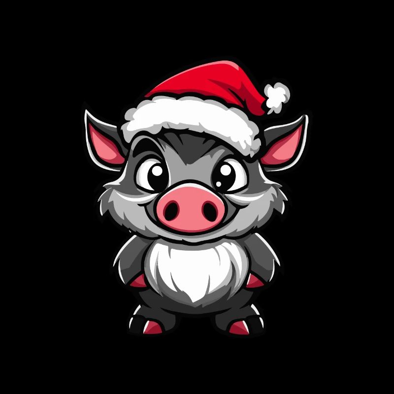 Cochon Noël Mignon Sanglier