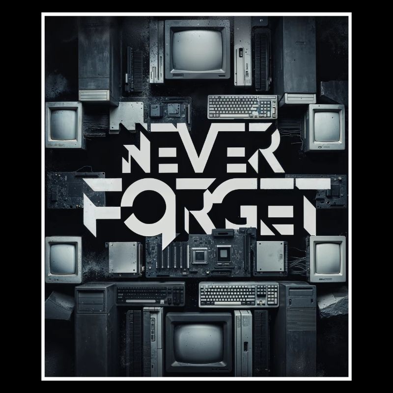 Never Forget Computer Gamer Old School Very Funny