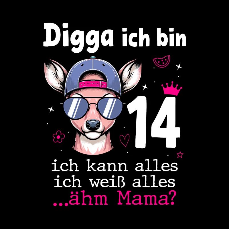 Digga Ich Bin 14 Kindergeburtstag Mädchen