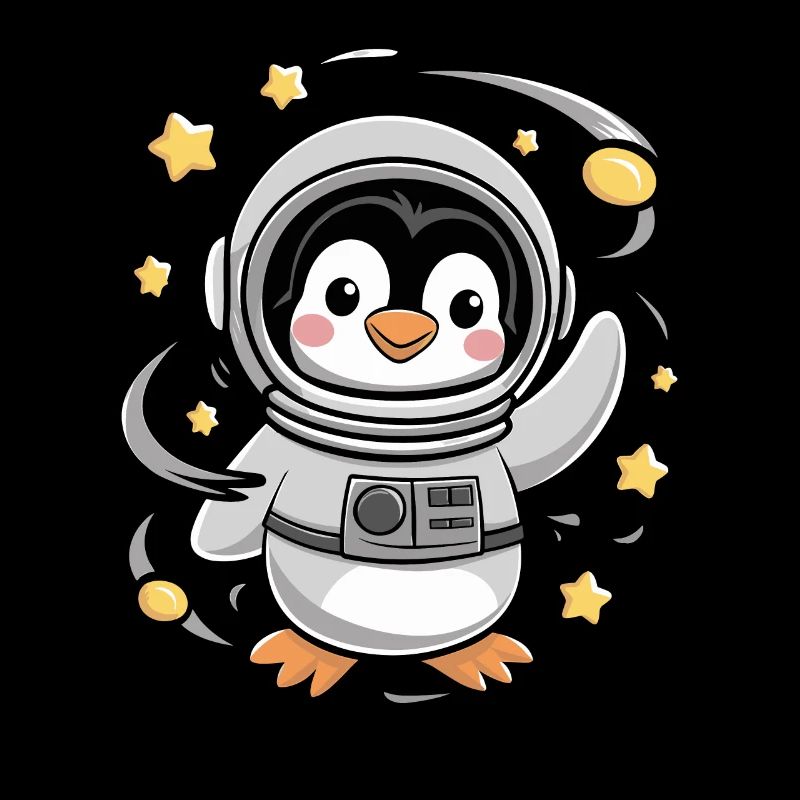 Aventure d’astronaute pingouin dans l’espace