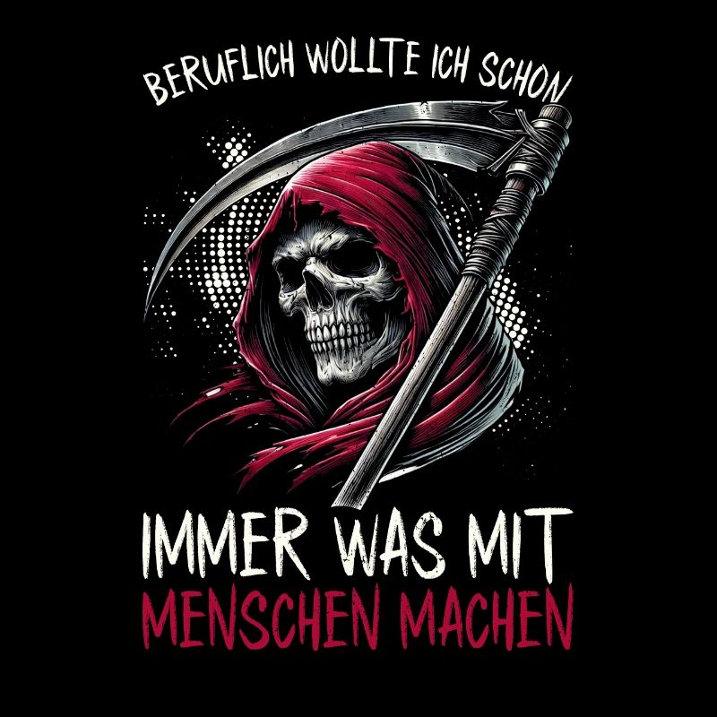 Sarkastischer Sensenmann Schwarzer Humor Dunkler