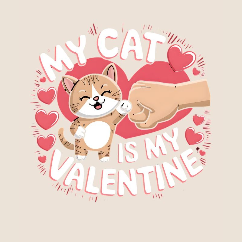 Célibataire & Chat Saint-Valentin Mon chat est mon valentin