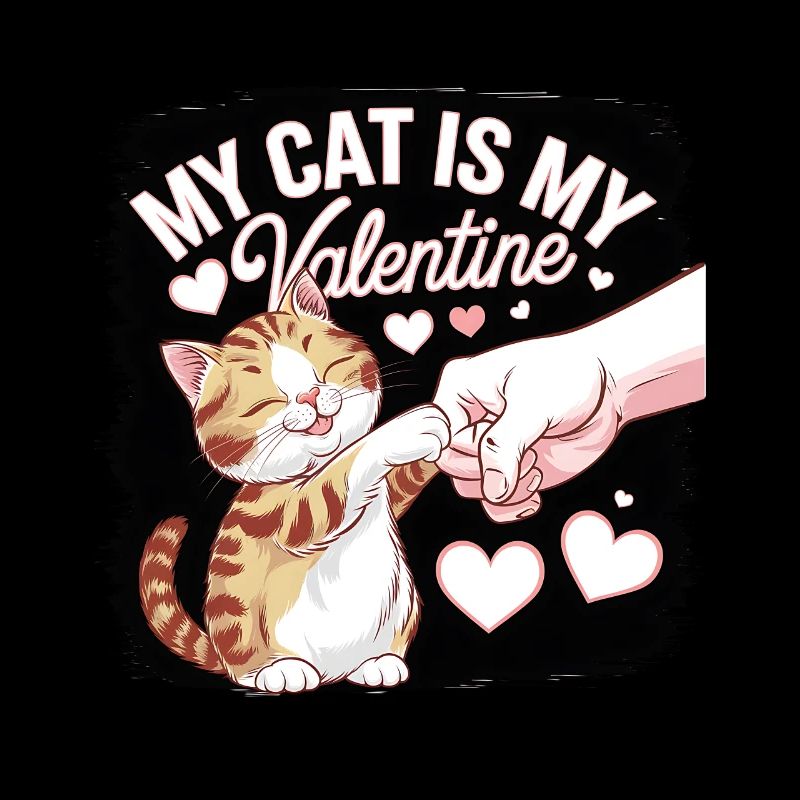 Célibataire & Chat Saint-Valentin Mon chat est mon valentin