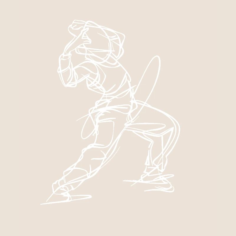 Breakdancer Line Art