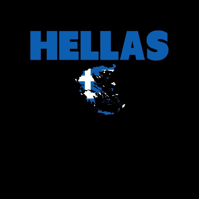 Hellas Greece Map Greek Flag