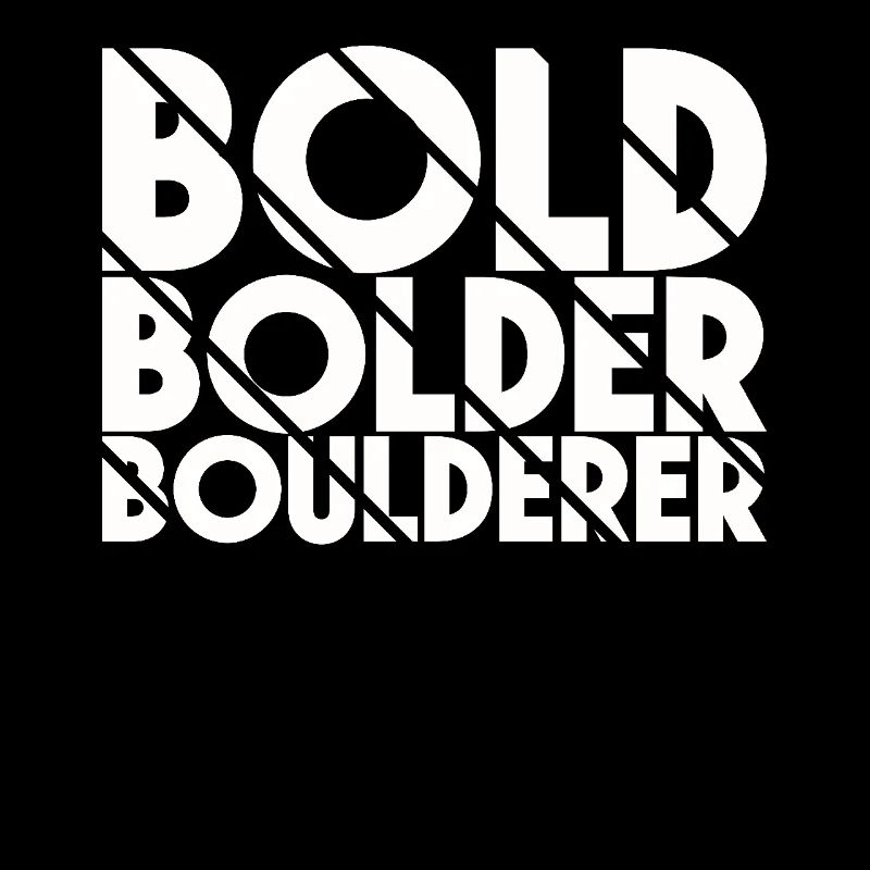 Bloc Bold Bolder Boulderer
