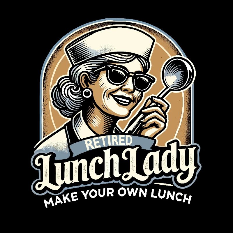 Lunch Lady im Ruhestand Machen Sie Ihr eigenes