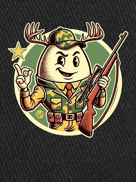 Jäger-Ei mit Hirschgeweih