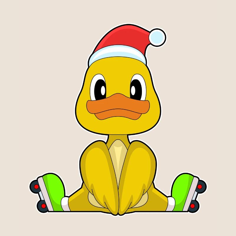 Duck Christmas Inline skating
