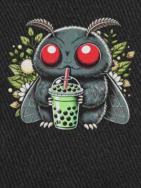 Mothman Drinking Bubble Tea
