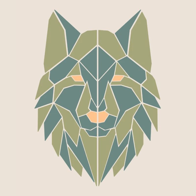 conception graphique de tête de chien colorée