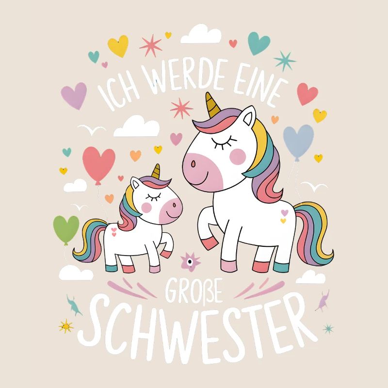 Ich werde eine große Schwester Einhorn