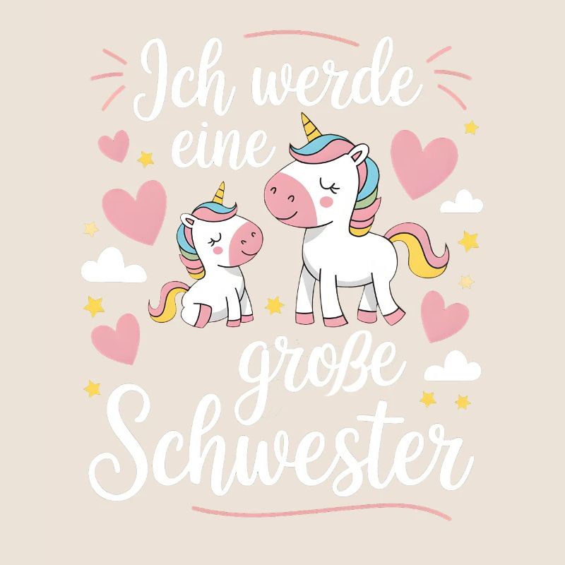 Ich werde eine große Schwester Einhorn