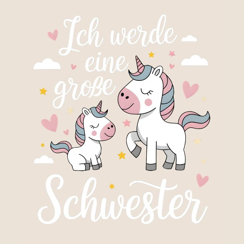 Ich werde eine große Schwester Einhorn