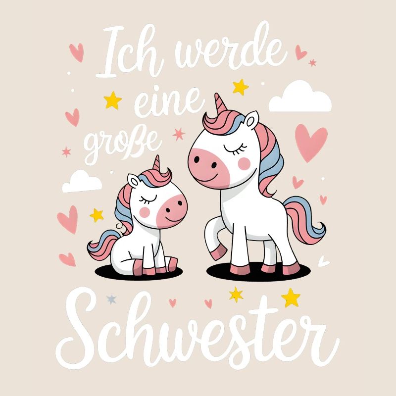 Ich werde eine große Schwester Einhorn
