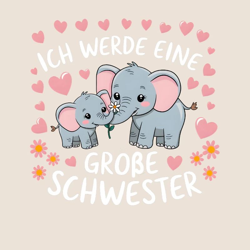 Ich werde eine große Schwester Elefant