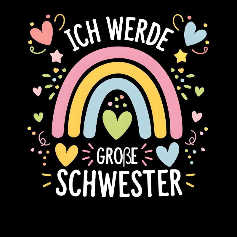 Ich Werde Große Schwester Regenbogen Boho