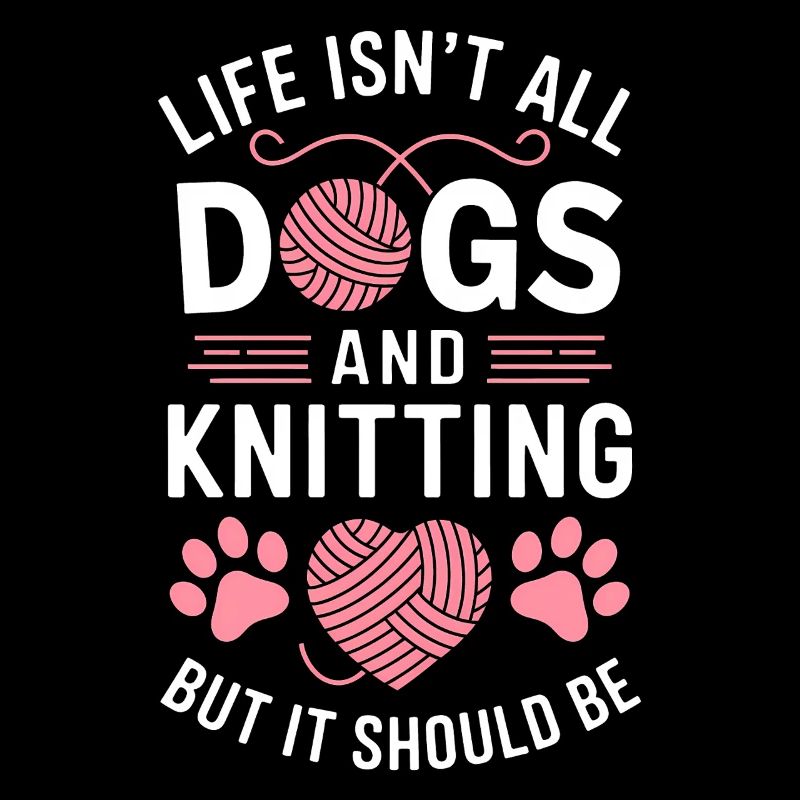 Stricken Spruch Hunde Lustiges Stricken Geschenk