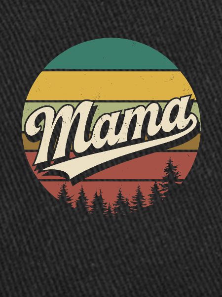 Mama Retro Sunset Logo