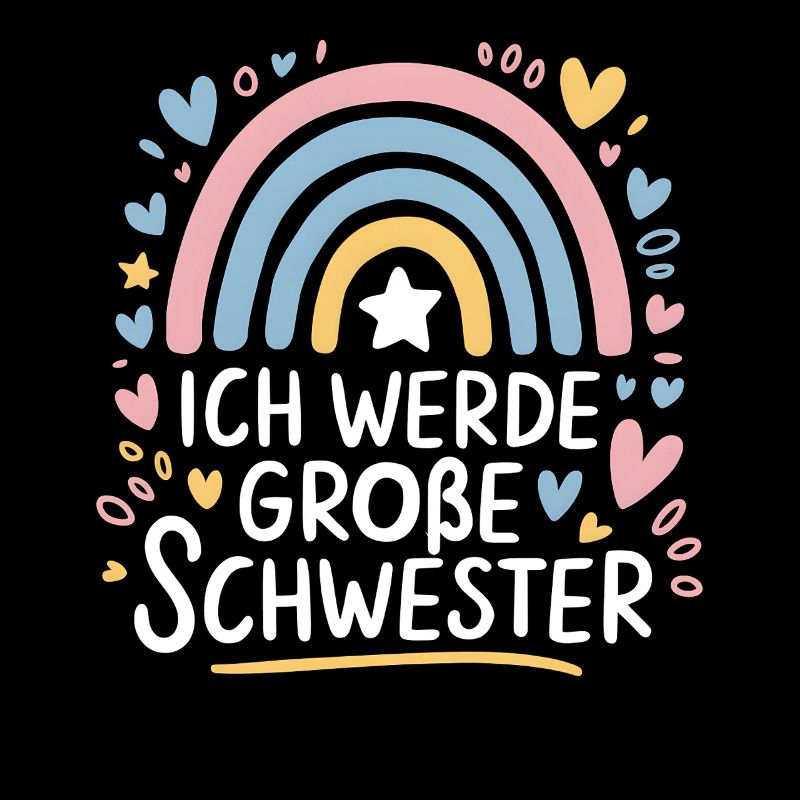 Ich Werde Große Schwester Regenbogen Boho