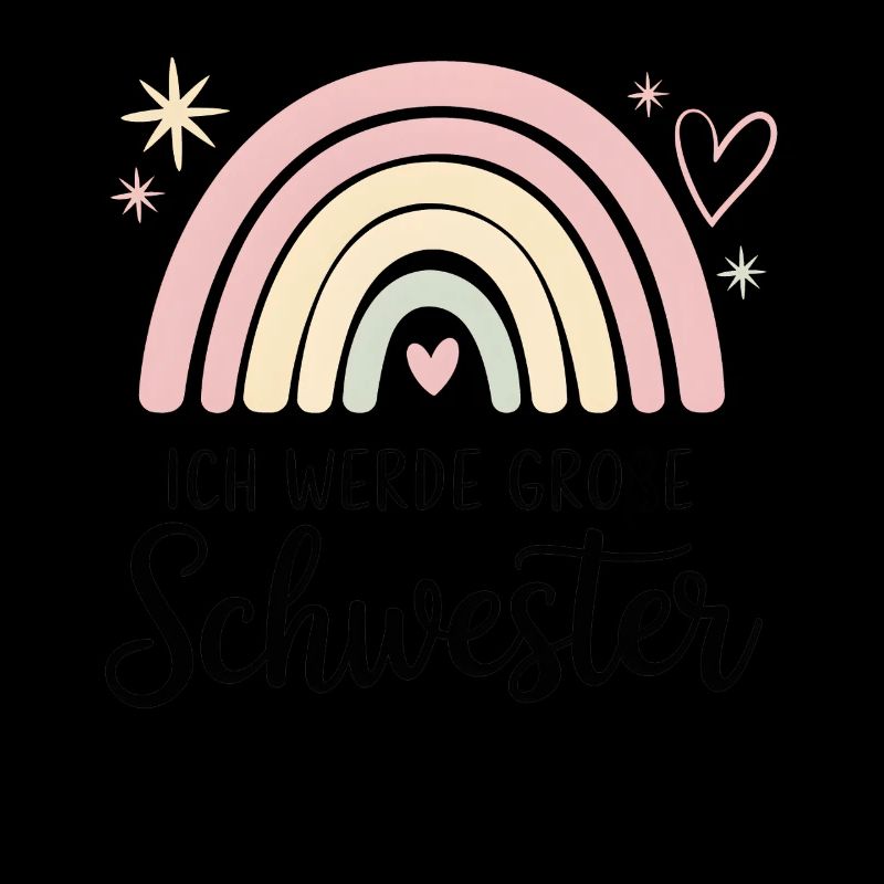 Ich Werde Große Schwester Regenbogen Boho
