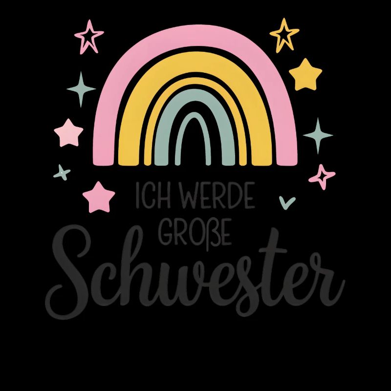 Ich Werde Große Schwester Regenbogen Boho