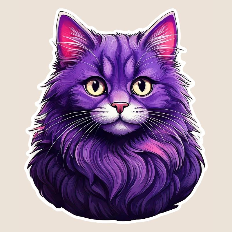 Chat Design Moderne Violet