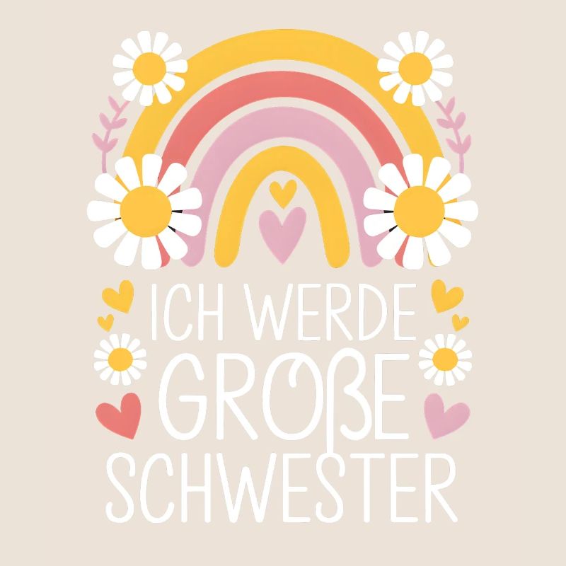 Ich Werde Große Schwester Regenbogen Boho