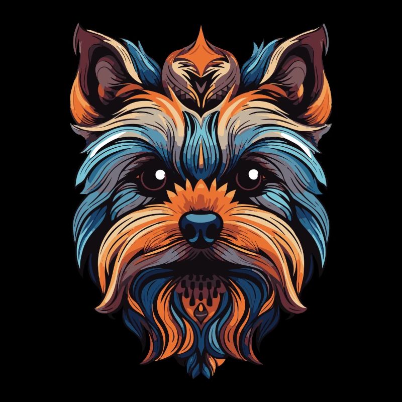 Portrait de chien Yorkshire Terrier