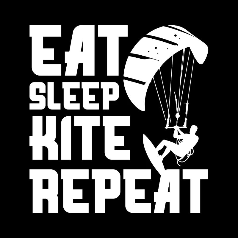 Eat Sleep Kite Repeat Waver Surfer Kiteboarding