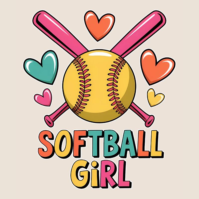 Softball Girl Mädchen Lustiges Softball Geschenk